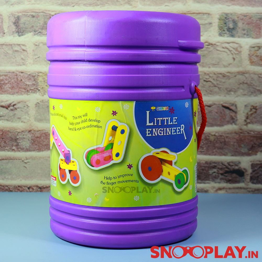 Girnar Little Engineer Building Blocks Bucket (2-6 Years)