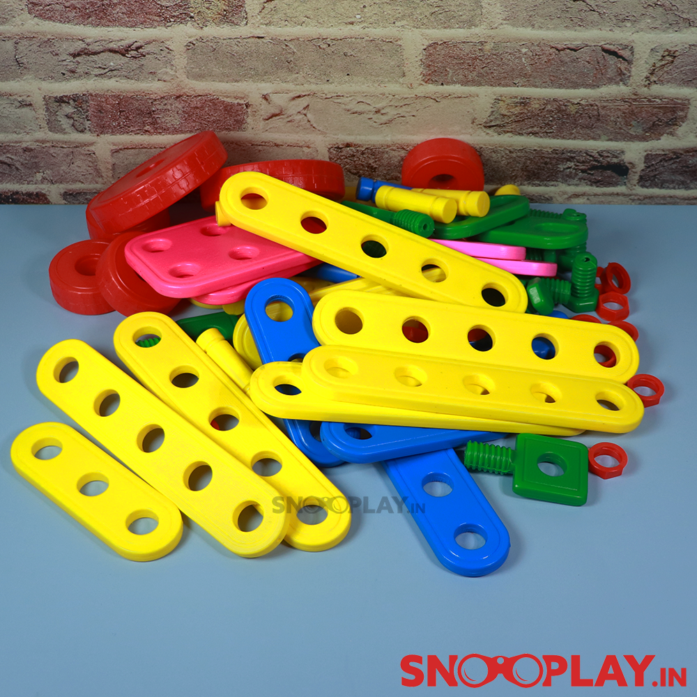 Girnar Little Engineer Building Blocks Bucket (2-6 Years)