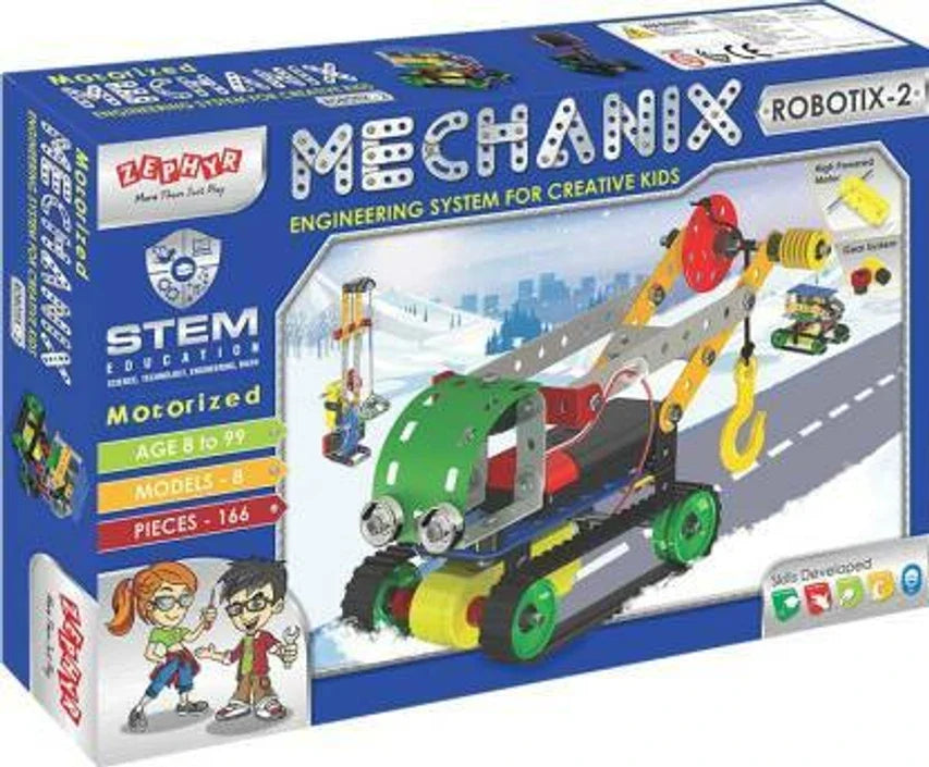 Zephyr Stem Education – Mechanix Robotix-2 (Motorized Engineering System for Creative Kids)
