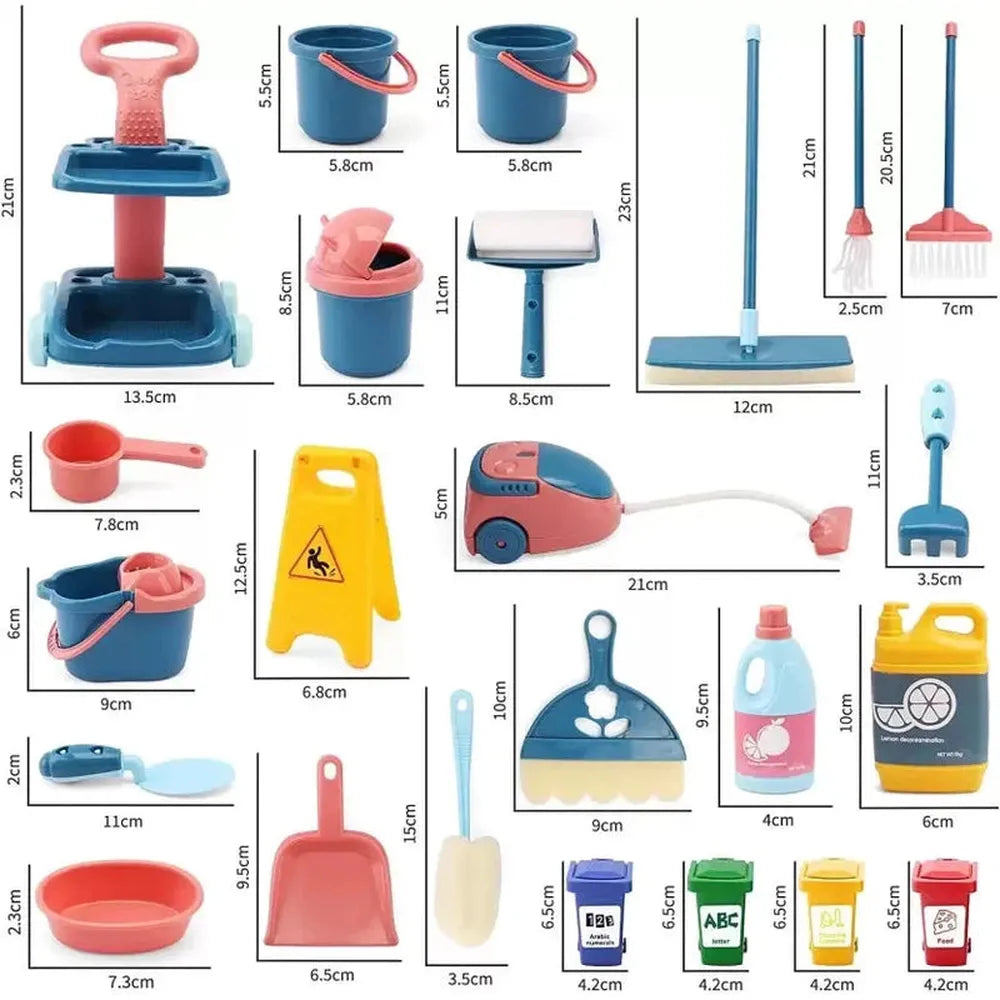 27 Pieces Cleaning Pretend Play Set (3-7 Years)