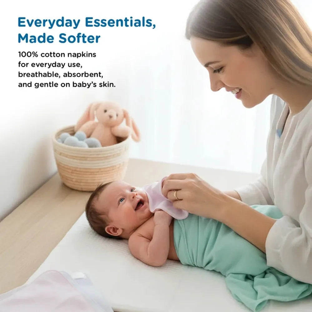Mee Mee 8 Pieces Newborn Gift Set with Premium Packaging - 100% Cotton Interlock Theme | Pink