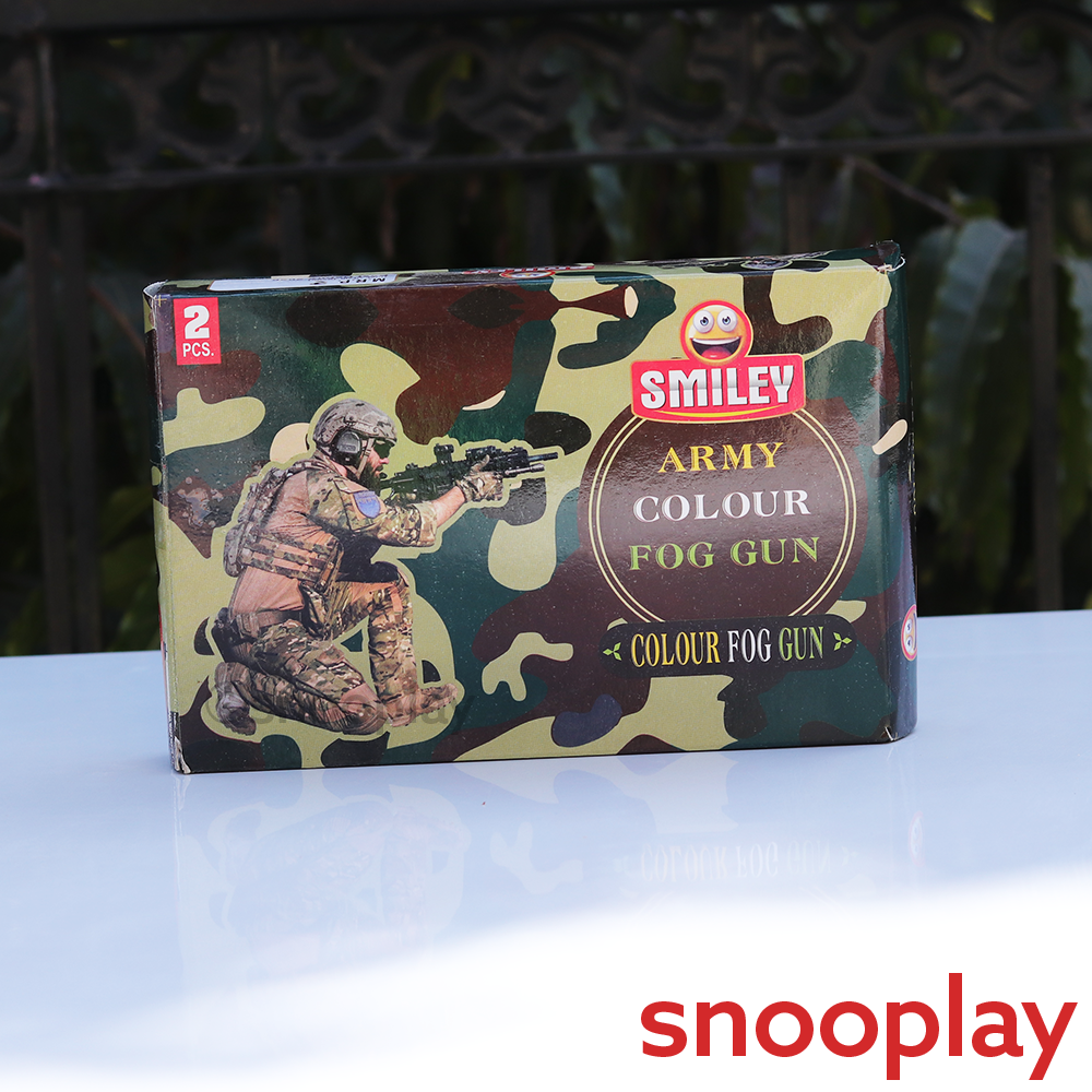 4 Pieces Color Fog Blaster Set - Colorful Fog Fun for Holi Celebrations | Assorted Colors & Prints