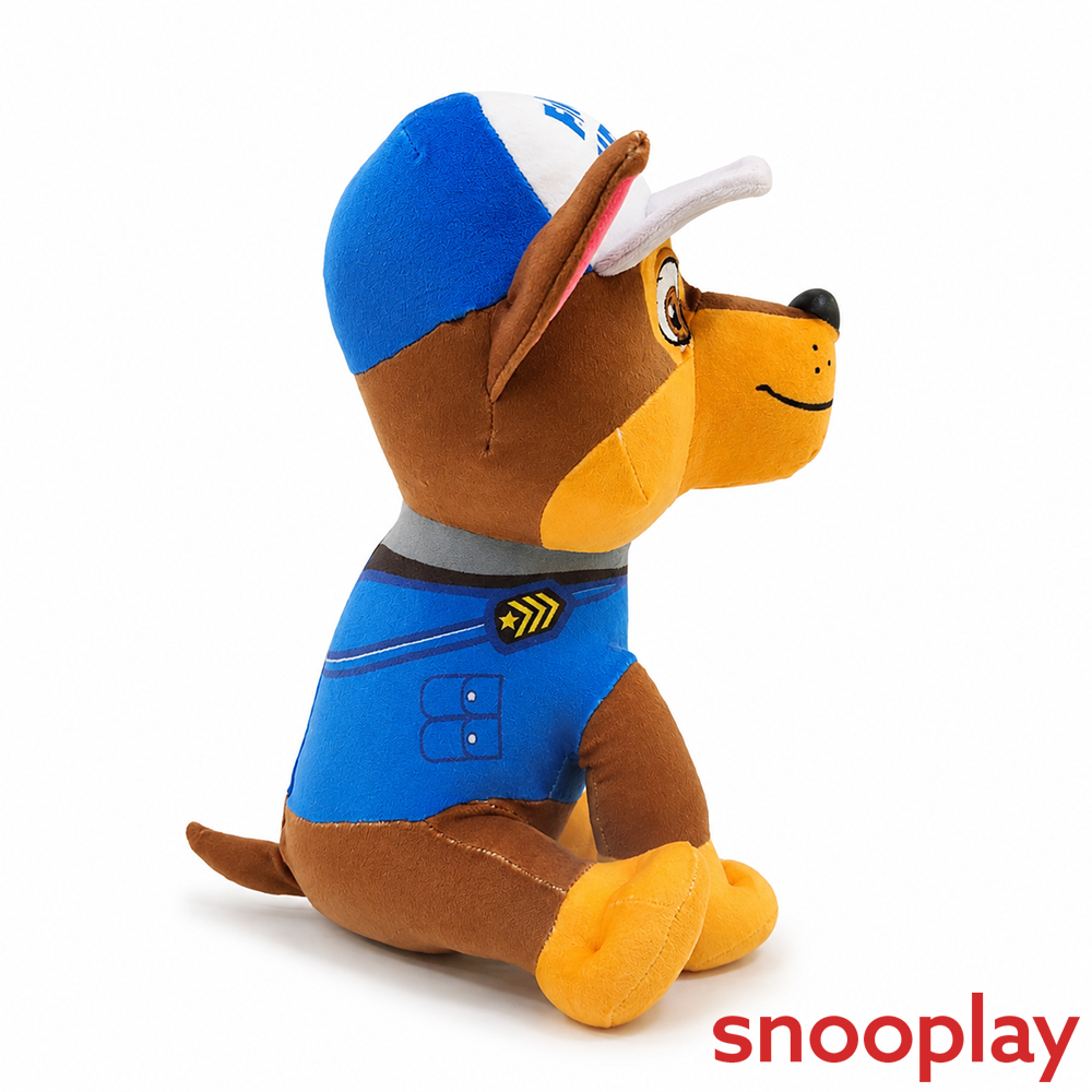 Original Chase with Cap Soft Toy - 25cm | Paw Patrol Puppy Soft Toy