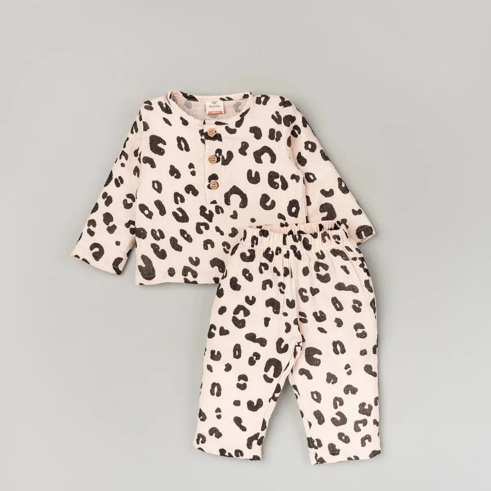 Beelittle Leopard Luxe 2-Piece Crinkled Set