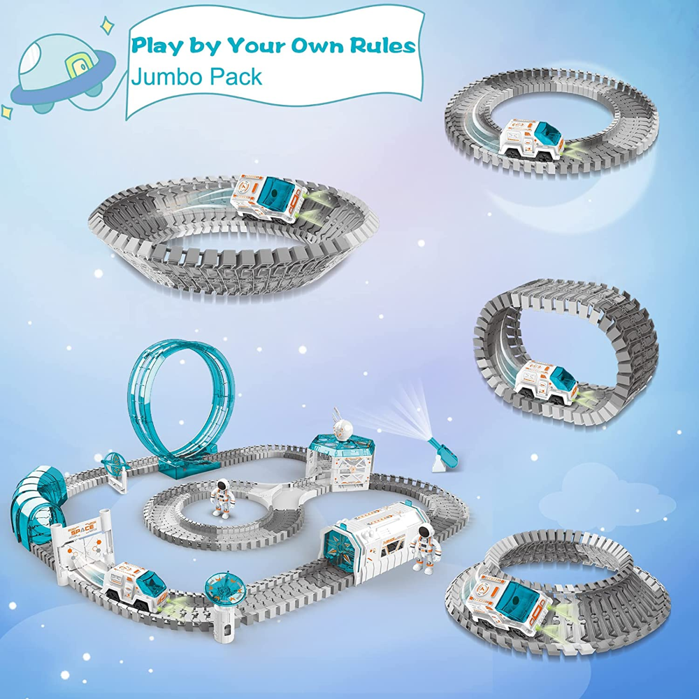 SMS Play & Smile Space Explore Train Track Set | Battery Operated - 204 Pieces (3-8 Years)