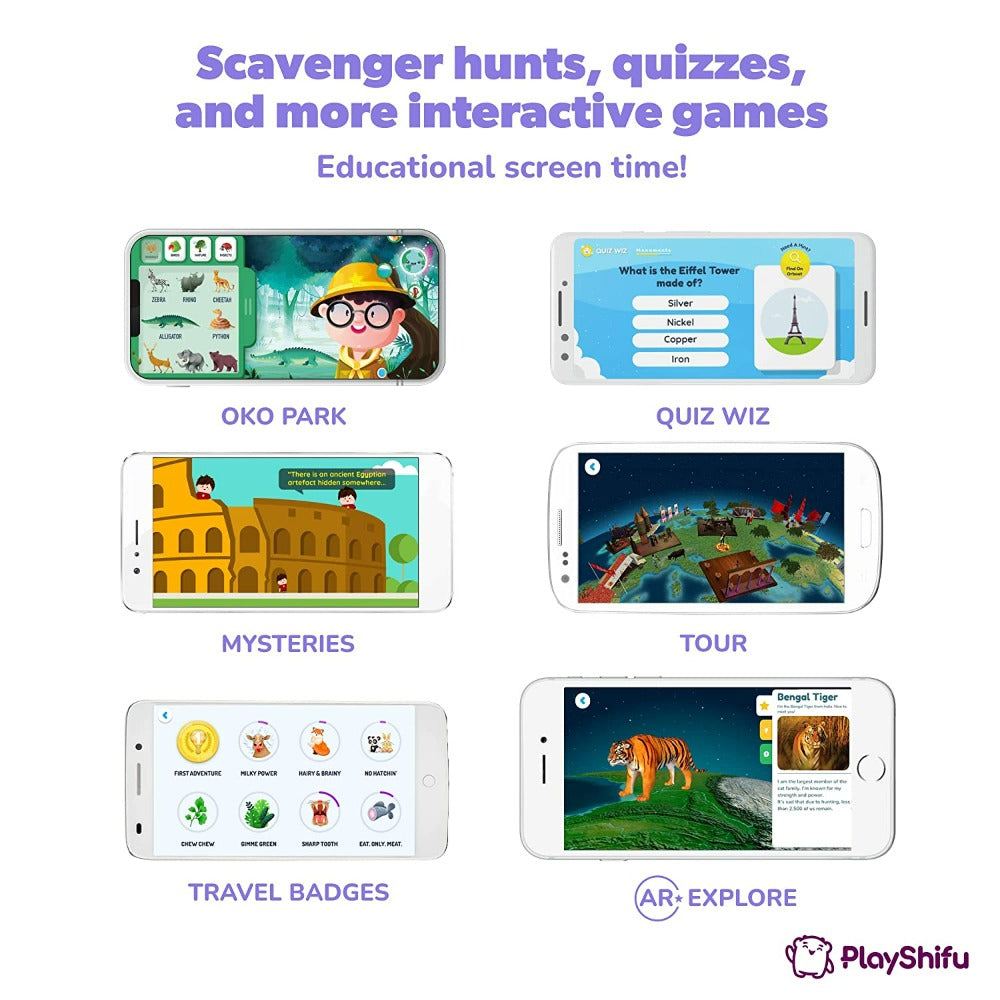 Playshifu Orboot Earth - App Based | Educational AR Globe with 400 Wonders (4-10 Years)