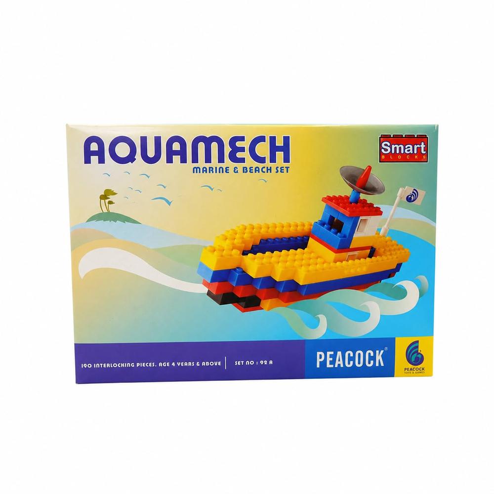 Peacock Toys & Games 190 Pieces Aquamech Marine & Beach Set