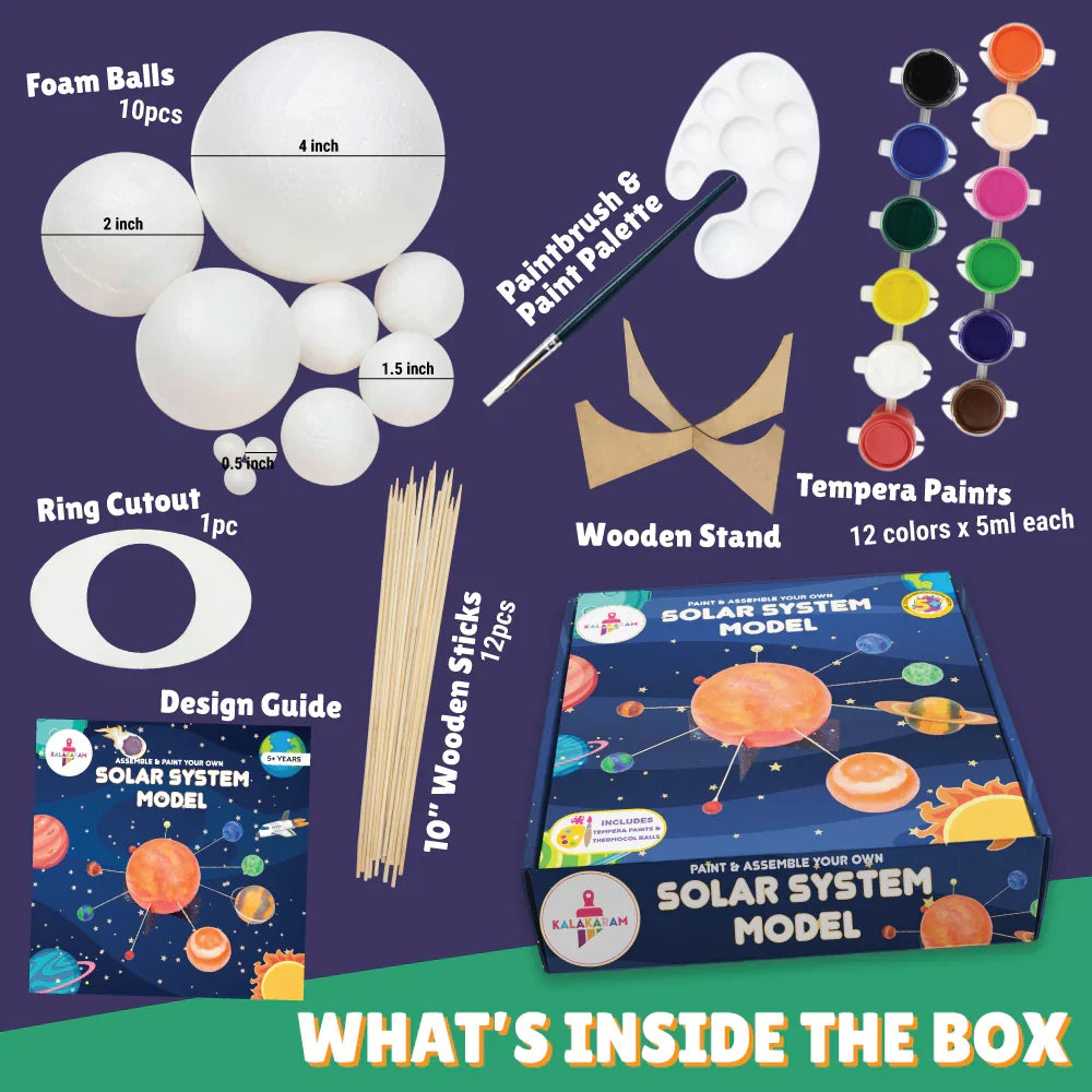 Kalakaram Solar System Model Kit | Educational Project Activity Craft