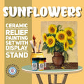 Craftopedia DIY Paint Your Own Relief Painting Set with Display Stand - Sunflower