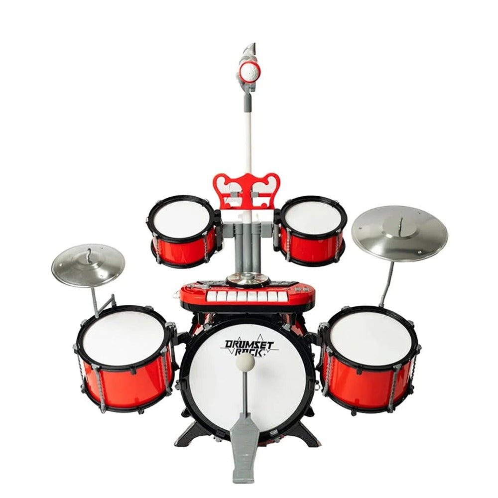 Dynamo Drumset with Keyboard, Microphone, MP3 Slot & DJ Effects (3-8 Years)