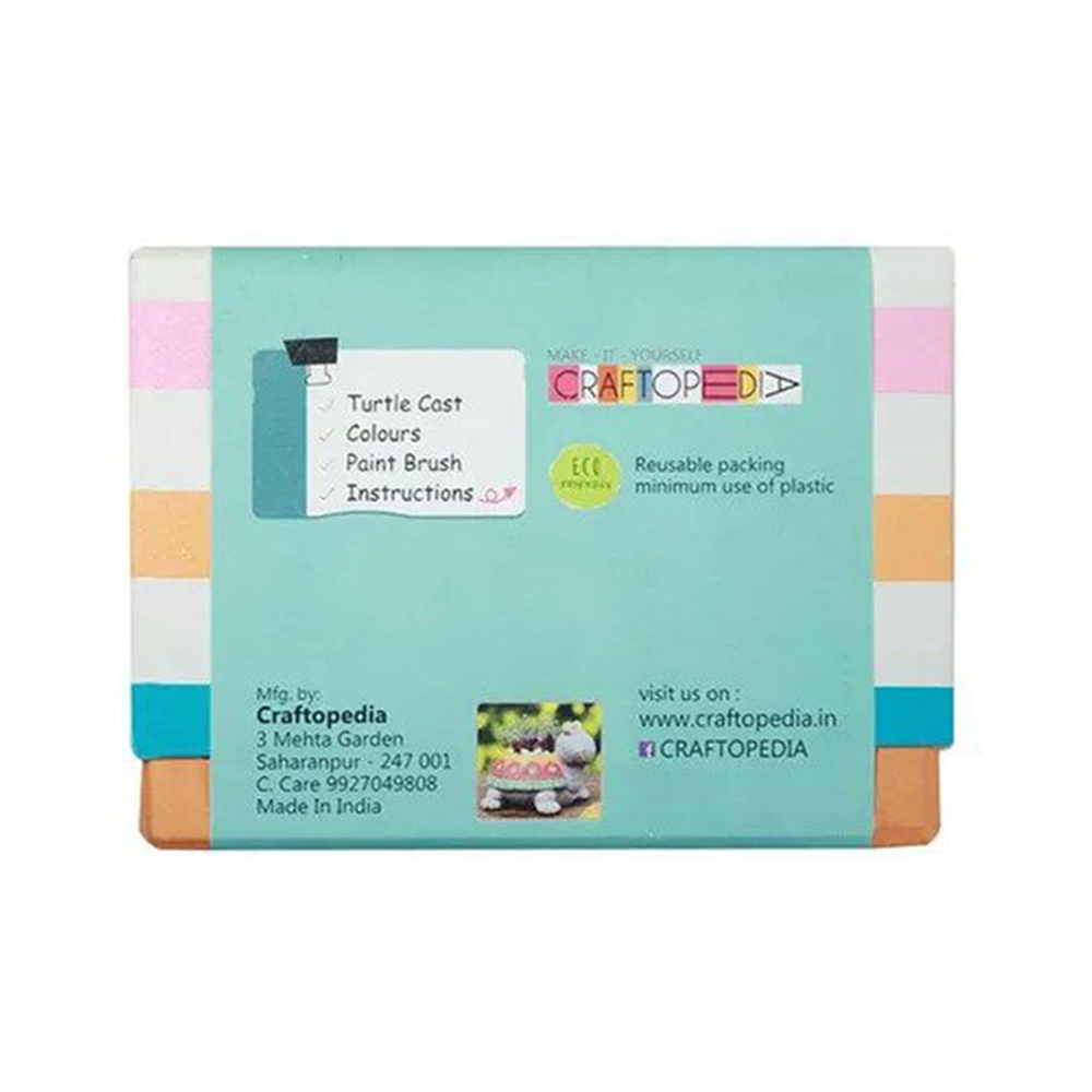 Craftopedia DIY Turtle Planter Art Kit - Paint & Decorate Your Own Planter (4-8 Years)