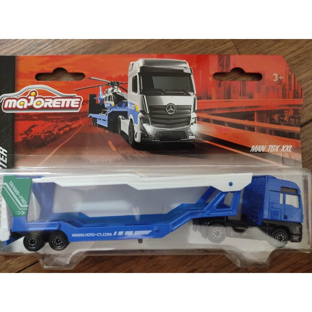 Majorette Licensed MAN TGX XXL Transporter Toy Truck - Blue (7 Years till Grown Ups)