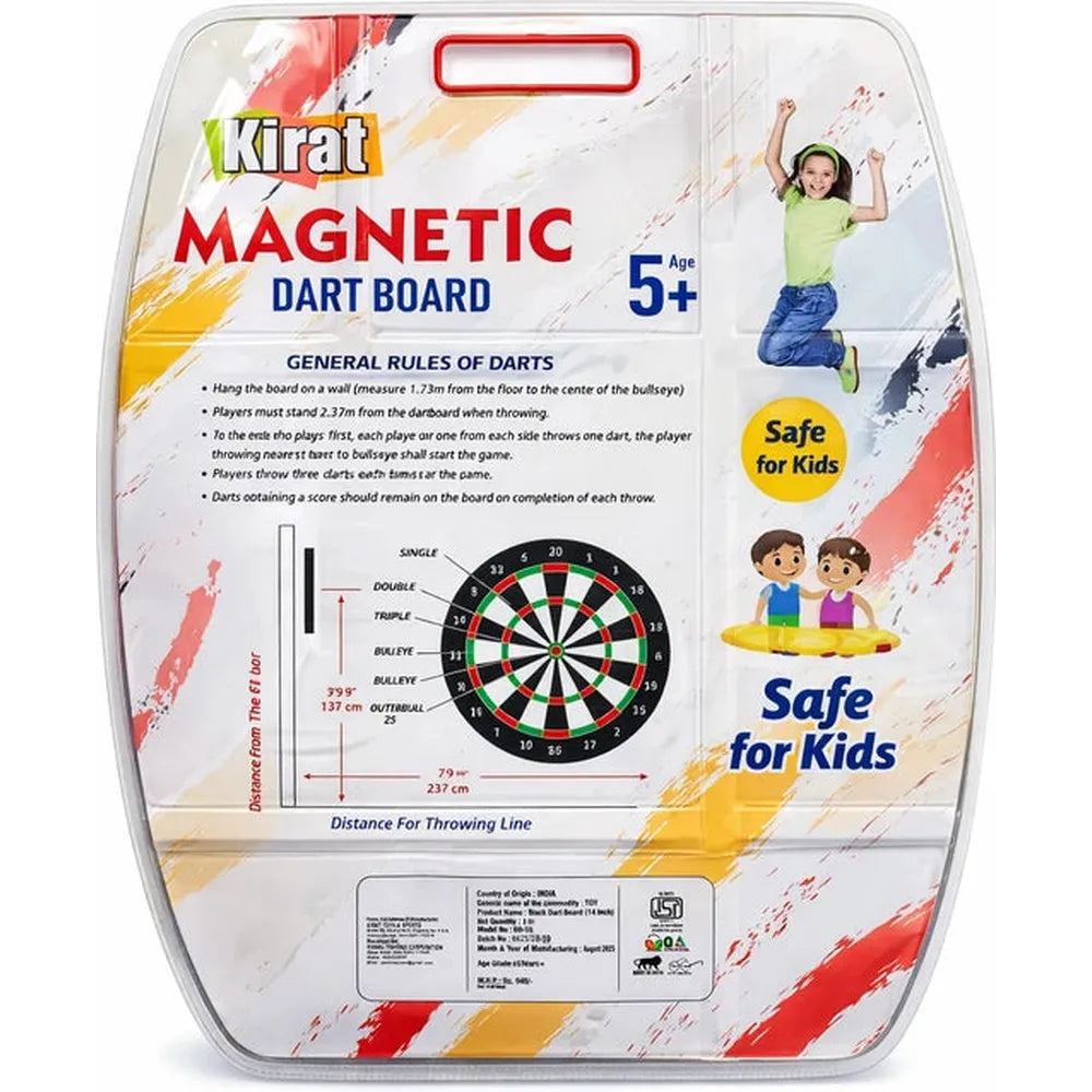 Kirat Magnetic Dart Board Game with 6 Darts (6-12 Years)