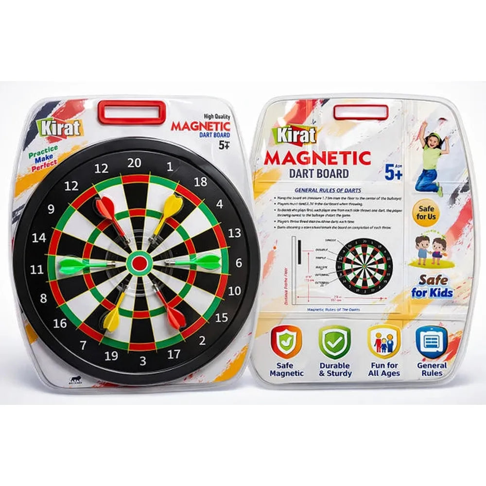 Kirat Magnetic Dart Board Game with 6 Darts (6-12 Years)